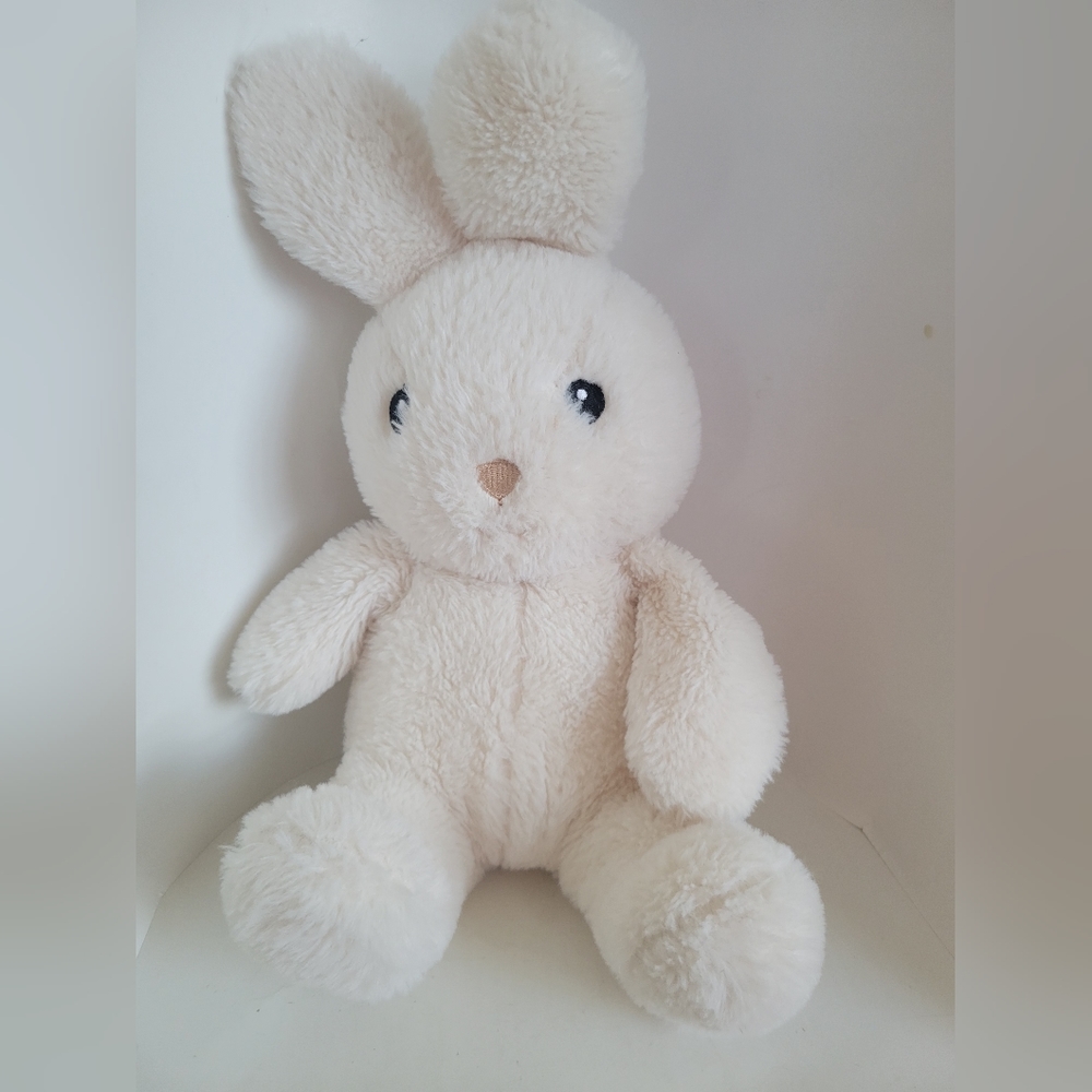 spark create imagine plush bunny rabbit rattle cream color Stuffed Lovey Toy